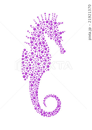 Seahorse in purple design on white background 21921370
