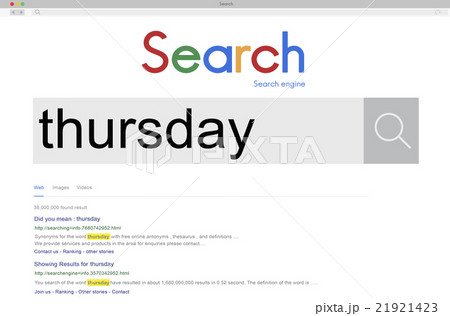 Thursday Weekday Working Calendar Date Concept 21921423