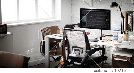 Contemporary Room Workplace Office Supplies Concept 21921612