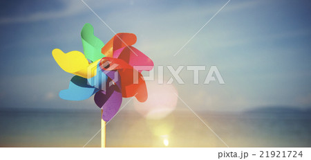 Pinwheels On The Beach Blowing Sunshine Concept 21921724