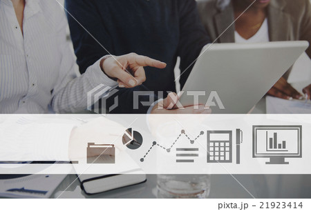 Business Icons Progress Report Concept Business Icons Progress Report Concept 21923414