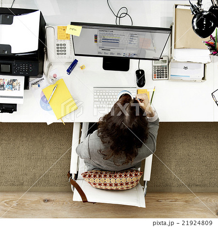 Analysis Aerial View Business Team Wireless Work Concept 21924809