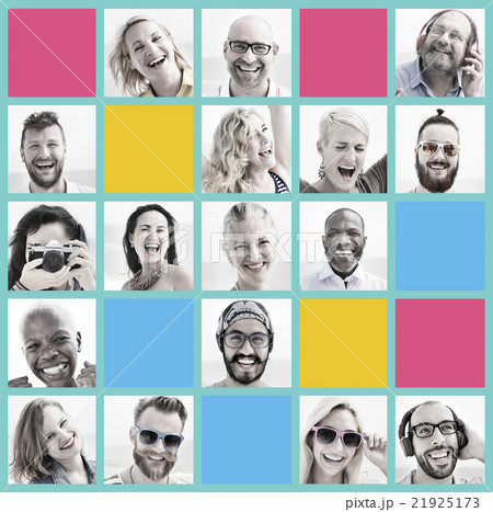 People Set of Faces Diversity Human Face Concept 21925173