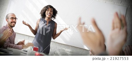 Presentation Business Office Woman Applauds Concept 21927553