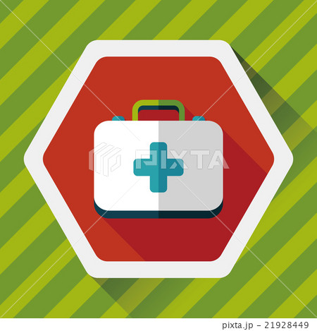 first aid kit flat icon with long shadow 21928449