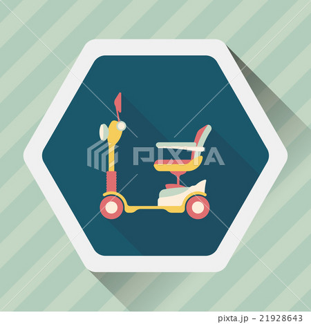 Transportation scooter flat icon with long shadow,eps10 Transportation scooter flat icon with long shadow,eps10 21928643