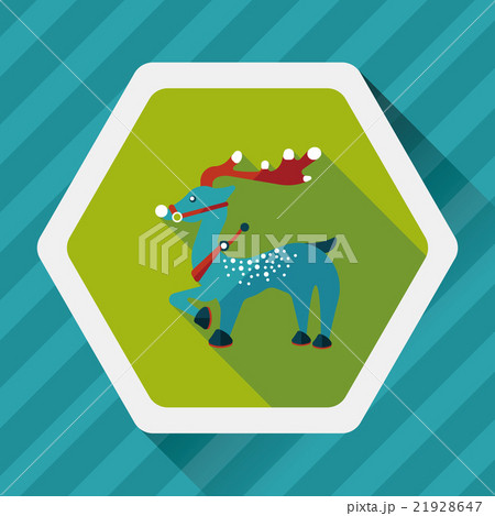 Reindeer flat icon with long shadow eps10 Reindeer flat icon with long shadow eps10 21928647