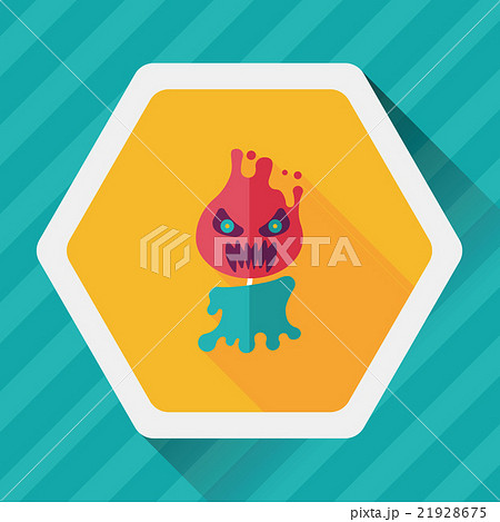 Halloween flame devil flat icon with long shadow,eps10 Halloween flame devil flat icon with long shadow,eps10 21928675