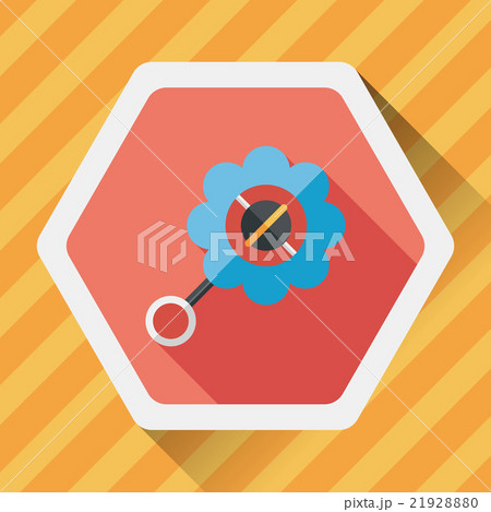 baby rattle flat icon with long shadow,EPS 10 21928880