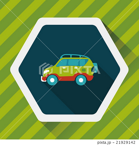 Transportation Sports Utility Vehicle flat icon with long shadow 21929142