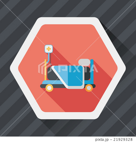 hospital bed flat icon with long shadow 21929328