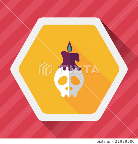Skull flat icon with long shadow,eps10 21929380