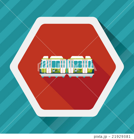 Transportation subway flat icon with long shadow,eps10 21929381