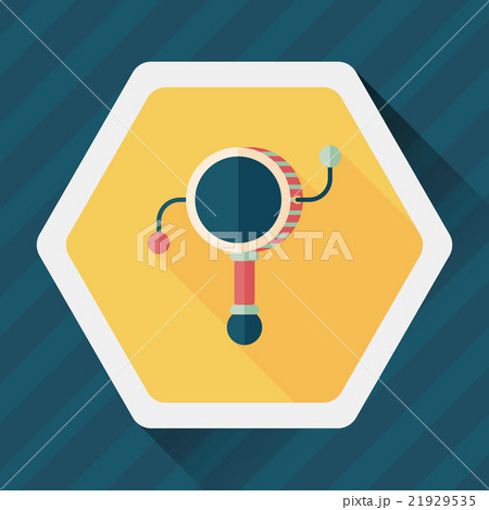 baby rattle flat icon with long shadow,eps10 21929535
