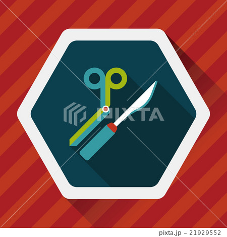 Surgical Instrument flat icon with long shadowのイラスト素材 [21929552] - PIXTA