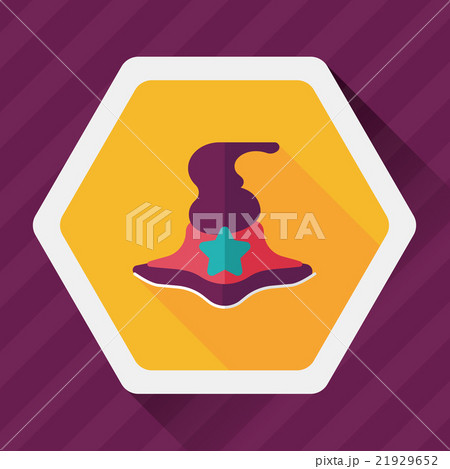 witch hat flat icon with long shadow,eps10 21929652