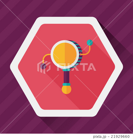 baby rattle flat icon with long shadow,eps10 baby rattle flat icon with long shadow,eps10 21929660