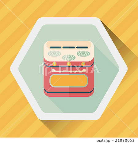kitchenware gas stove with oven flat icon with long shadow,eps10 kitchenware gas stove with oven flat icon with long shadow,eps10 21930053
