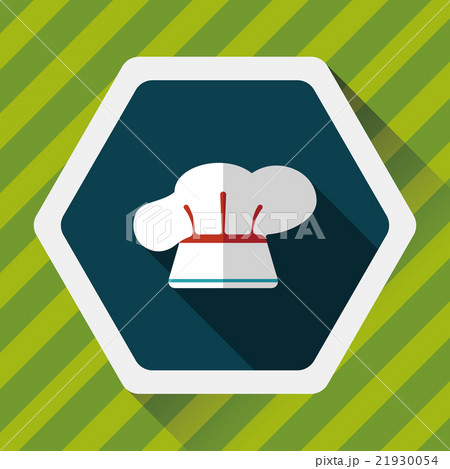 kitchenware chef hat flat icon with long shadow,eps10 kitchenware chef hat flat icon with long shadow,eps10 21930054