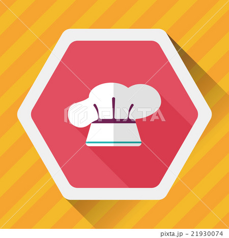 kitchenware chef hat flat icon with long shadow,eps10 kitchenware chef hat flat icon with long shadow,eps10 21930074