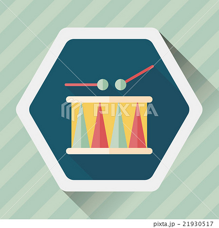 drum flat icon with long shadow,eps10 21930517