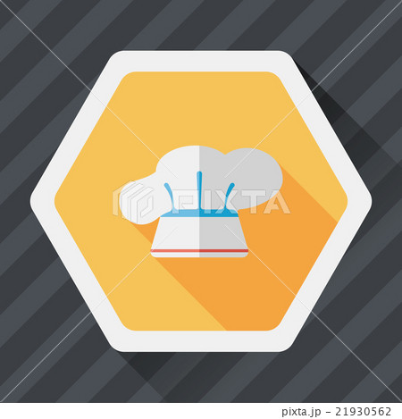 kitchenware chef hat flat icon with long shadow,eps10 kitchenware chef hat flat icon with long shadow,eps10 21930562