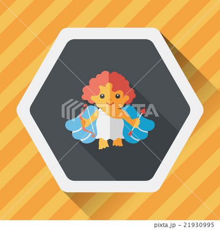 Valentine's Day cupid flat icon with long shadow,eps10 21930995