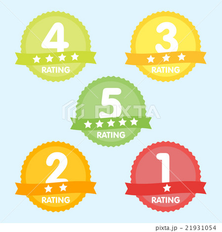 Rating label stars set, bitmap illustration 21931054