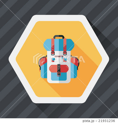 backpack flat icon with long shadow 21931236
