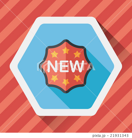 new sticker flat icon with long shadow,eps10 21931343