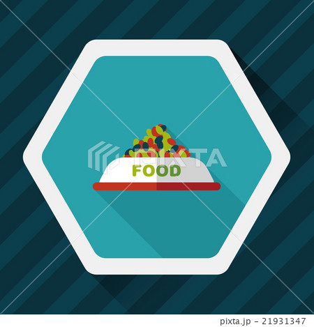 Pet dog food flat icon with long shadow,eps10 21931347