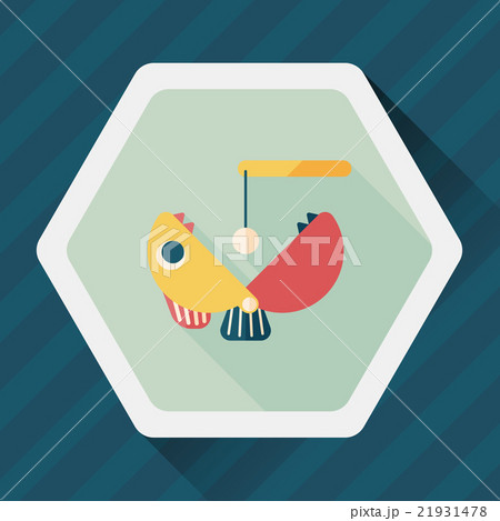 Fishing toy flat icon with long shadow,eps10 21931478