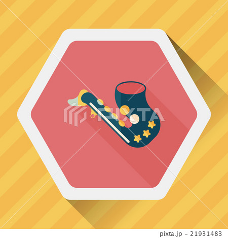 saxophone flat icon with long shadow,eps10 21931483