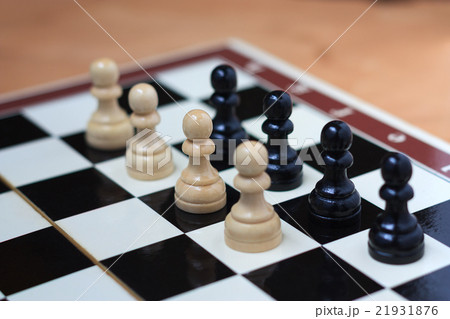 Battle of pawns on the chessboard Battle of pawns on the chessboard 21931876