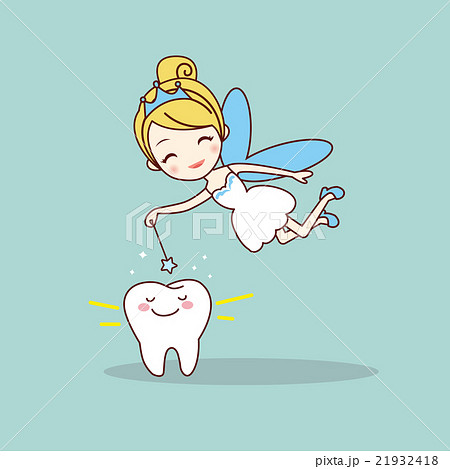 cartoon tooth with tooth fairy - Stock Illustration [21932418] - PIXTA