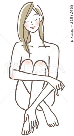 目を閉じる女性 21932468