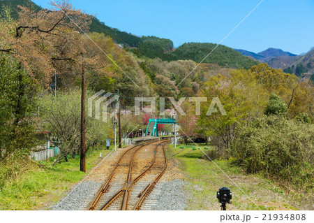 若葉と新緑のわたらせ渓谷鉄道・神戸駅 若葉と新緑のわたらせ渓谷鉄道・神戸駅 21934808