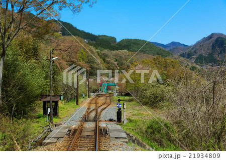 若葉と新緑のわたらせ渓谷鉄道・神戸駅 若葉と新緑のわたらせ渓谷鉄道・神戸駅 21934809