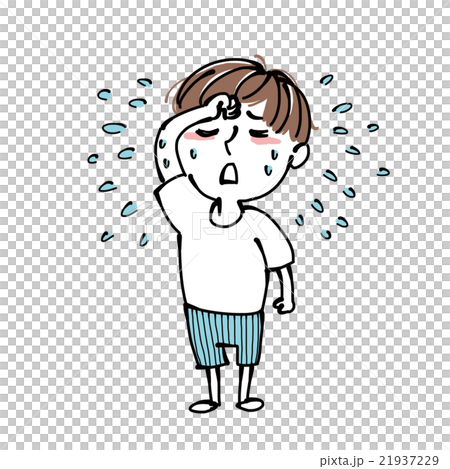 插图素材: 汗水男孩