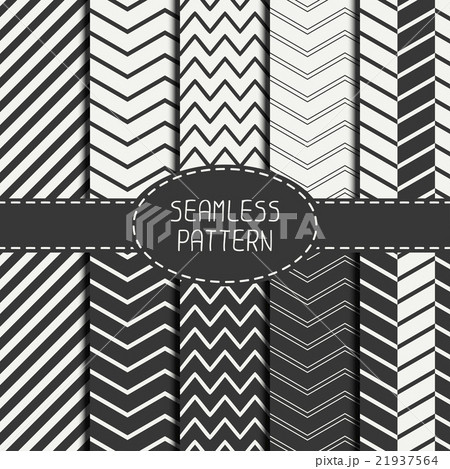 Set of monochrome fashion geometric seamless Set of monochrome fashion geometric seamless 21937564