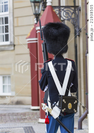 Royal Guard Amalienborg Castle in Copenhagen,Denma 21938505