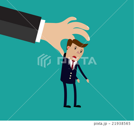 Big hand holding businessman 21938565