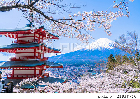日本を象徴する風景【山梨県・新倉山浅間公園】 日本を象徴する風景【山梨県・新倉山浅間公園】 21938756