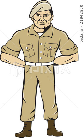 Ranger Standing Attention Cartoon 21942850