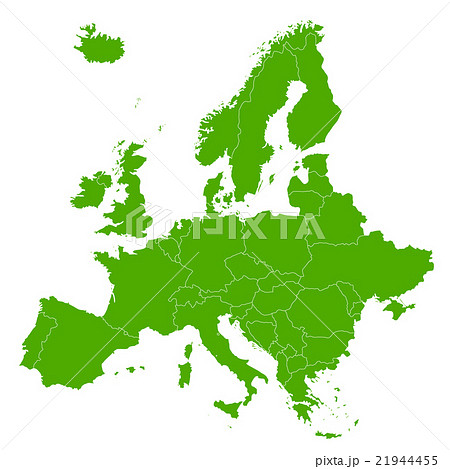 ヨーロッパ 地図 緑 アイコン のイラスト素材