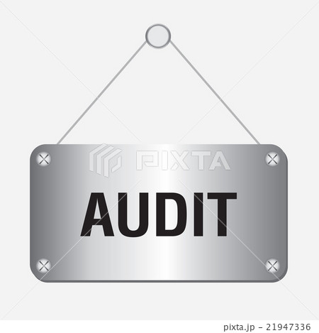 silver metallic audit sign hanging on the wall 21947336