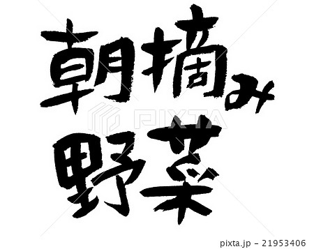 筆文字 朝摘み野菜 筆文字 朝摘み野菜 21953406