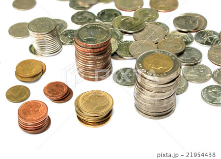 Thai coins on isolated background 21954438