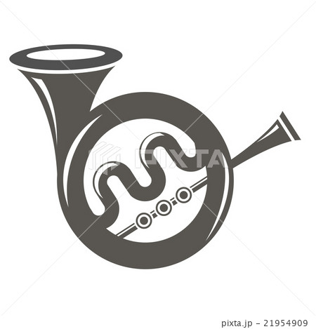 Musical French Horn Iconのイラスト素材