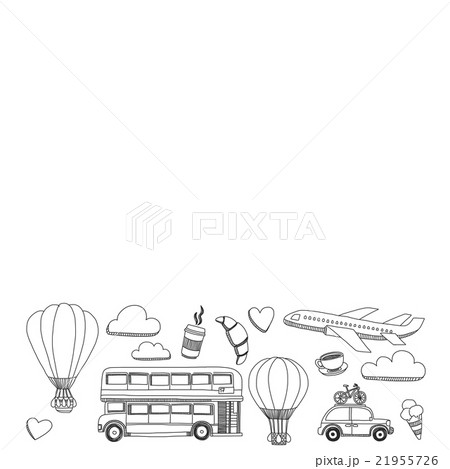 Hand drawn images Travel and transportation 21955726